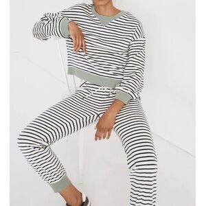 Madewell MWL velour crewneck and jogger set